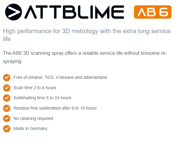 ATTBLIME AB6 500ML Vanishing/Disappearing 3D Scanning Spray